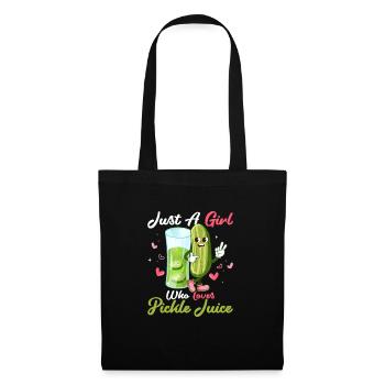 Just A Girl Who Loves Pickle Juice Fitness Vegan C - Stoffbeutel - Schwarz - Vorne
