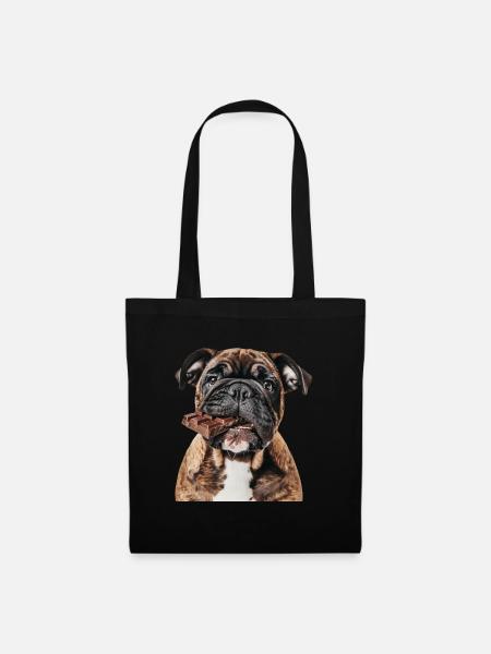 Bulldogge - Stoffbeutel - Schwarz