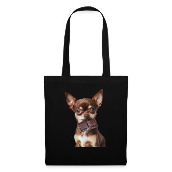 Chihuahua - Stoffbeutel - Schwarz - Vorne