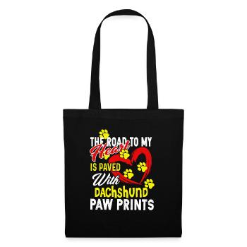The Road To My Heart Is My Dachshund - Tote Bag - black - Front