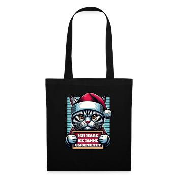 Santa Claus Funny Cats Christmas - Tote Bag - black - Front