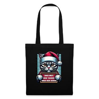 Santa Claus Funny Cats Christmas - Tote Bag - black - Front
