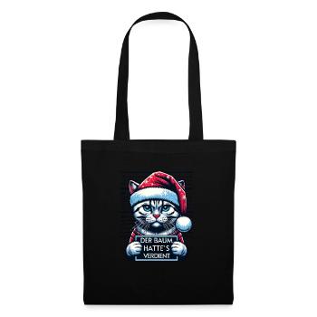 Santa Claus Funny Cats Christmas - Tote Bag - black - Front