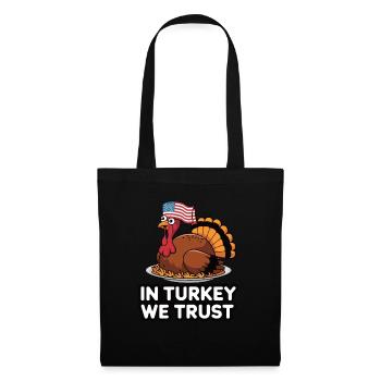 Lustiger Thanksgiving Truthahn - Stoffbeutel - Schwarz - Vorne