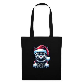 Santa Claus Funny Cats Christmas - Tote Bag - black - Front