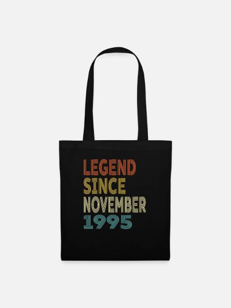 Vintage-Legende seit November 1995, 29. Geburtstag - Stoffbeutel - Schwarz