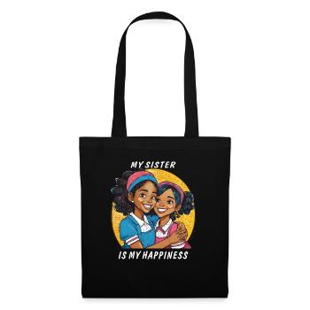 SŒURS MA SŒUR EST MON BONHEUR - Sac en tissu - noir - Devant