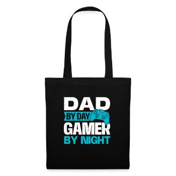 Papa le jour Gamer la nuit - Amateur de consoles de jeux - Sac en tissu - noir - Devant