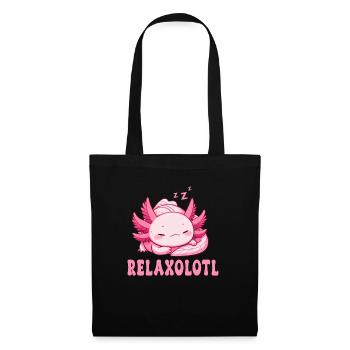 Relaxolotl Axolotl Lève-tard Dormir Se détendre - Sac en tissu - noir - Devant