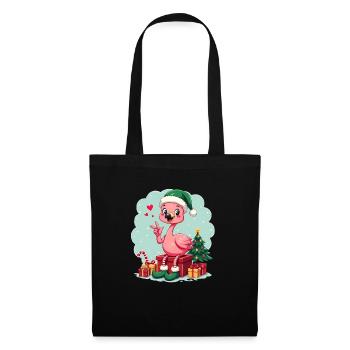 Flamingo Elfe - Stoffbeutel - Schwarz - Vorne