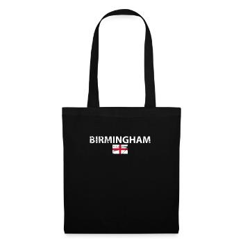Birmingham England Vintage Englische Flagge - Stoffbeutel - Schwarz - Vorne