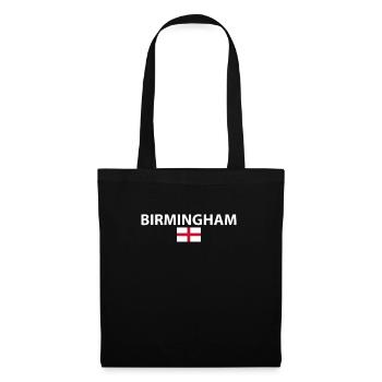 Birmingham England Englische Flagge Engländer - Stoffbeutel - Schwarz - Vorne
