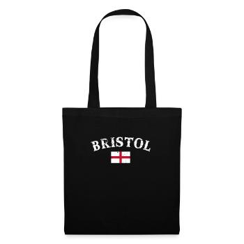 Bristol Angleterre Vintage Drapeau anglais Anglais - Sac en tissu - noir - Devant