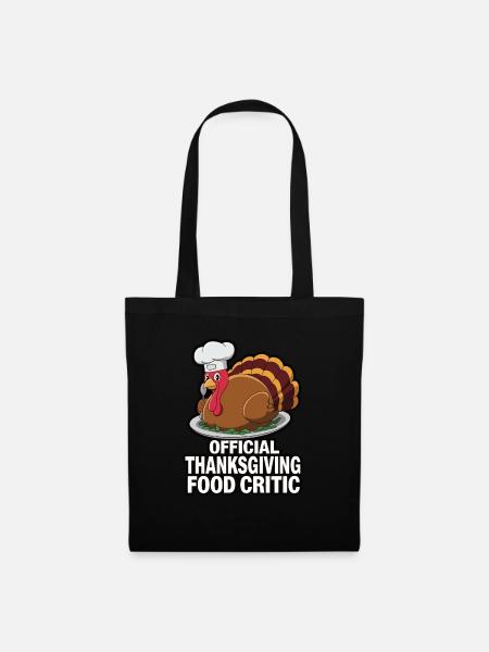 Lustiger Thanksgiving Truthahn - Stoffbeutel - Schwarz