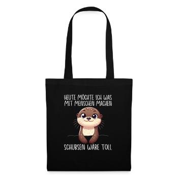 Today I want to do something with people Push - Tote Bag - black - Front