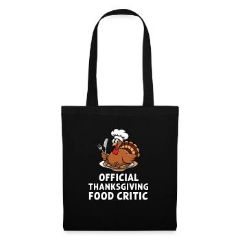 Dinde drôle de Thanksgiving - Sac en tissu - noir - Devant