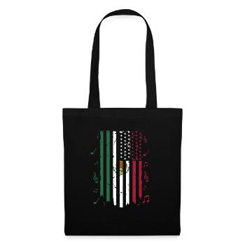 Mexique Mexique Cadeau mexicain Flag Football - Sac en tissu - noir - Devant