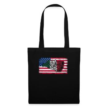 Mexique Mexique Cadeau mexicain Flag Football - Sac en tissu - noir - Devant