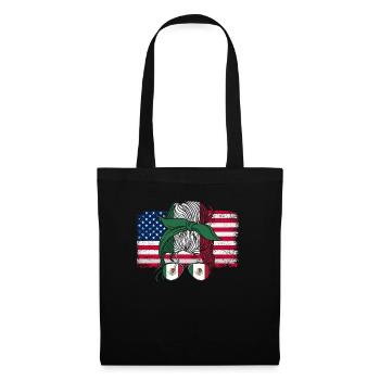 Mexique Mexique Cadeau mexicain Flag Football - Sac en tissu - noir - Devant