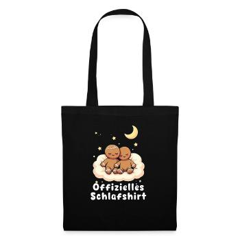 offizielles schlafshirt pärchen Lebkuchenmann-Kuch - Stoffbeutel - Schwarz - Vorne