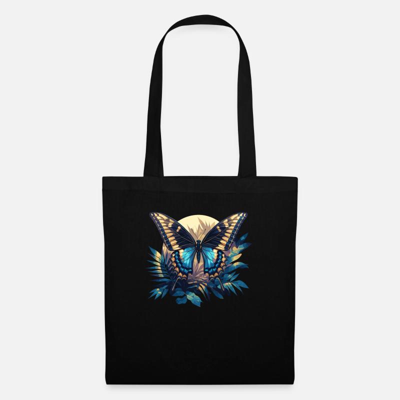 papillon papillons papillon papillon - Sac en tissu - noir