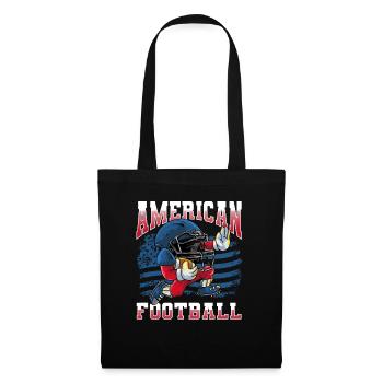 Fußballer Quarterback American Football - Stoffbeutel - Schwarz - Vorne