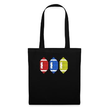 Rugby Footballer Pixel Art Football - Tote Bag - black - Front