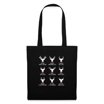 Reindeers - Funny Xmas Squad for Hunters - Tote Bag - black - Front
