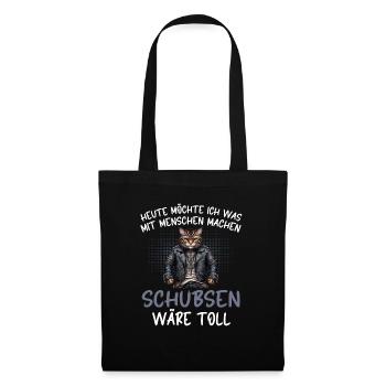 Today I want to push people cat - Tote Bag - black - Front