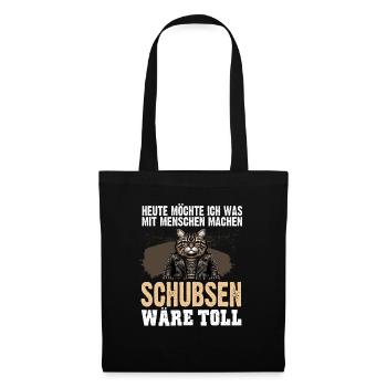 Today I want to push people cat - Tote Bag - black - Front