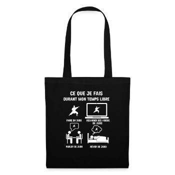 Free time judo humor - Tote Bag - black - Front
