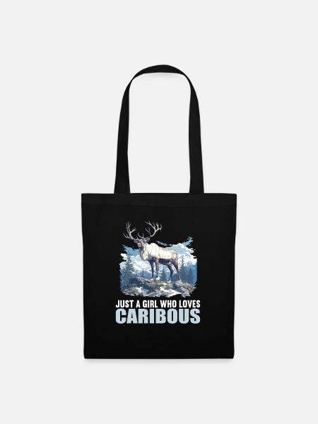 Caribou Karibus Karibu - Stoffbeutel - Schwarz