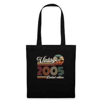 Vintage Rétro Cadeau Anniversaire pour Né en 2005 - Sac en tissu - noir - Devant
