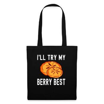 Patissier Ich probiere meine Berry Best Baking - Stoffbeutel - Schwarz - Vorne