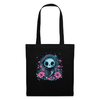 Kawaii Reaper Pastel Goth Cute Anime - Stoffbeutel - Schwarz - Vorne