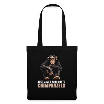 Chimpanzee Schimpansen Schimpanse - Tote Bag - black - Front