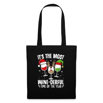 C’est la période la plus viticole de l’année Santa C - Sac en tissu - noir - Devant