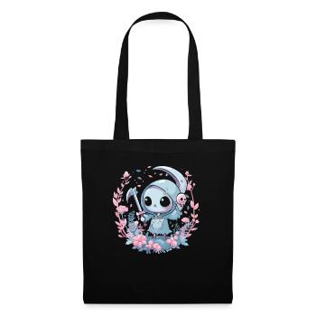 Kawaii Reaper Pastel Goth Cute Anime - Stoffbeutel - Schwarz - Vorne