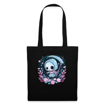 Kawaii Reaper Pastel Goth Cute Anime - Stoffbeutel - Schwarz - Vorne