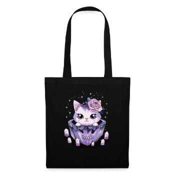 Kawaii Cat Pastel Goth Cute Anime - Tote Bag - black - Front