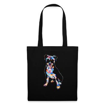 Boxer Dog Geometric - Tote Bag - black - Front