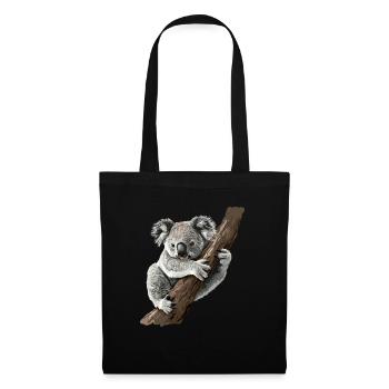 Koalabär, Koala in Australien - Stoffbeutel - Schwarz - Vorne