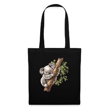 Koalabär, Koala in Australien - Stoffbeutel - Schwarz - Vorne