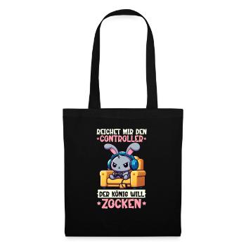 Il me tend la manette que le roi veut jouer - Sac en tissu - noir - Devant