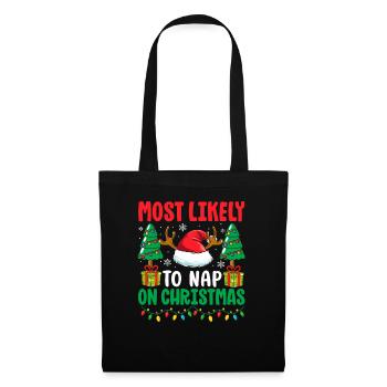 Most Likely To Nap On Christmas Holiday Sleep - Tote Bag - black - Front