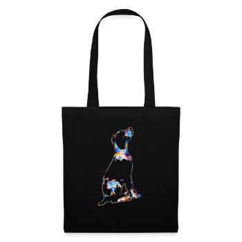 Great Dane Dog Colorful Geometric - Tote Bag - black - Front