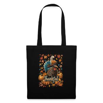 Grateful Gobble Wobble Thanksgiving - Tote Bag - black - Front