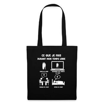 Free time surfing funny humor - Tote Bag - black - Front