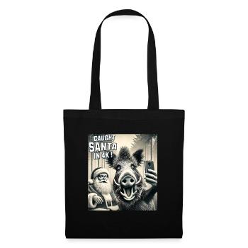 Cats Selfie Santa Selfie Christmas - Tote Bag - black - Front