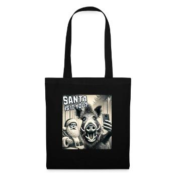 Chats Selfie Père Noël - Sac en tissu - noir - Devant